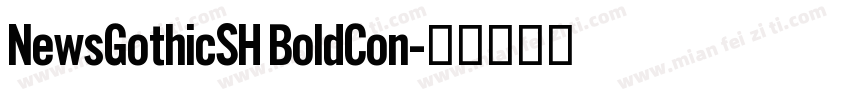 NewsGothicSH BoldCon字体转换